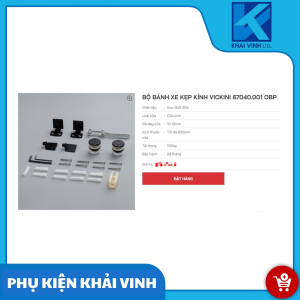Bánh xe lùa kính VKN 67040.001OBP đen mờ (Bộ)