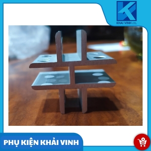 Bas kẹp kính nhôm số 5 chữ Thập