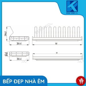 Giá Bát Đĩa Cố Định Inox 304 Nan Oval EPV8060 - EUROGOLD