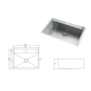 Chậu Rửa 1 Hố Inox GS304-7850HS - GROB