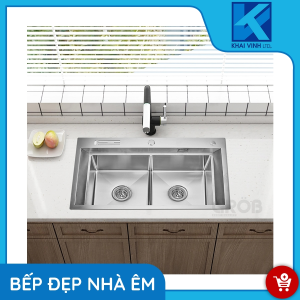 Chậu Rửa 2 Hố Cân Có Cài Dao GV304-8248A - GROB