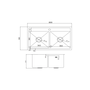 Chậu Rửa 2 Hố Cân GV304-8050B - GROB
