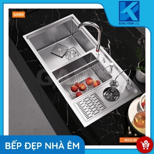  Chậu Rửa 2 Hố Có Máy Rửa Cốc MS22.96 - GARIS