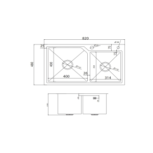 Chậu Rửa 2 Hố GV304-8248B - GROB