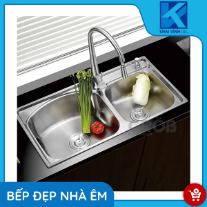 Chậu Rửa 2 Hố Inox GS304-7843R - GROB