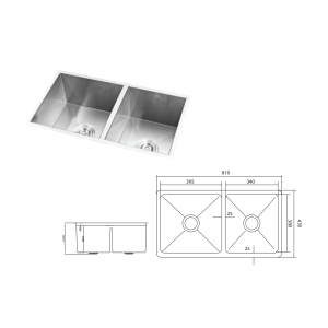 Chậu Rửa 2 Hố Inox GS304-8143HD - GROB