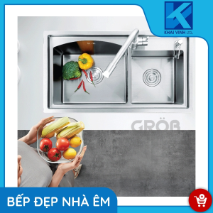 Chậu Rửa 2 Hố Inox GS304-8247HD - GROB