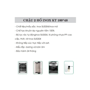 Chậu Rửa 2 Hố Inox GV304-10048 - GROB