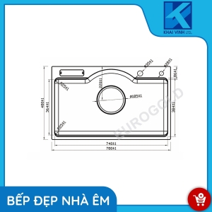 Chậu Rửa Bát EUD37848 - EUROGOLD 
