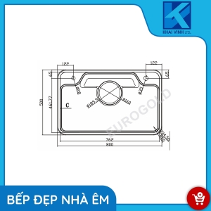 Chậu Rửa Bát EUD88050 - EUROGOLD 