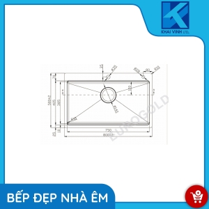 Chậu Rửa Bát EUS58050 - EUROGOLD 