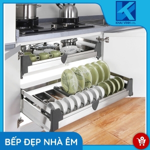 Giá Bát Đĩa Đa Năng Inox Hộp - Âm Tủ GH-61A - GROB