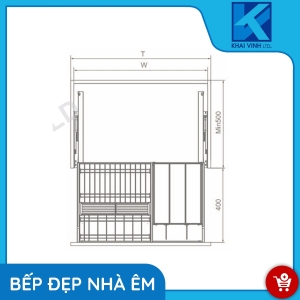 Giá Bát Đĩa Hộp Nhôm Anode Cao Cấp EUM6060 - EUROGOLD