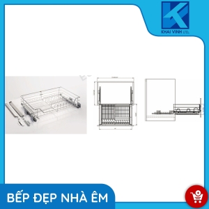 Giá Bát Đĩa Inox Nan Âm Tủ - Gắn Cánh EG6260 - EUROGOLD