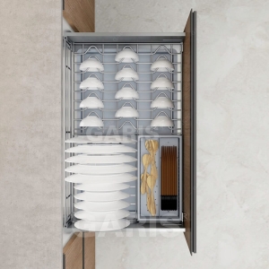 Giá Bát Đĩa Vách Hộp Cánh Kéo MD02V - GARIS