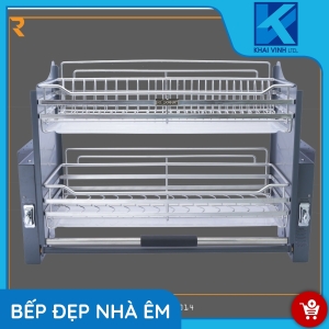 Giá Chén Bát Nâng Hạ 2 Tầng -R014 ROXANA