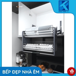 Giá Chén Bát Nâng Hạ 2 Tầng -R014 ROXANA