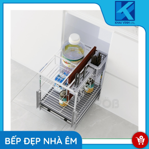 Giá Dao Thớt, Chai Lọ Nan Vuông - Inox Mạ Crom CS-20 - GROB