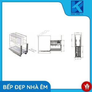 Giá Dao Thớt Nan Dẹt Inox Mờ Cao Cấp EP20 - EUROGOLD