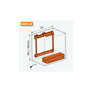 Giá Để Chai Lọ Tẩy Rửa GU01.30 - GARIS