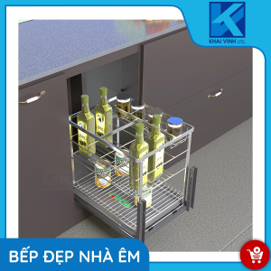 Giá Gia Vị, Chai Lọ Nan Dẹt GC304-20B - GROB