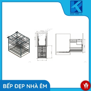 Giá Gia Vị Inox 304 Nan Dẹt - Khung Inox 304 Chống Rung EP2220 - EUROGOLD