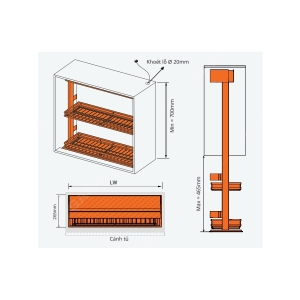 Giá Gia Vị Nâng Hạ Điện GL05X - GARIS