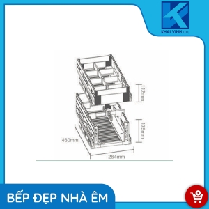 Giá Gia Vị Nhôm Phủ Nano - Nan Oval C1NN.T30 - GROB