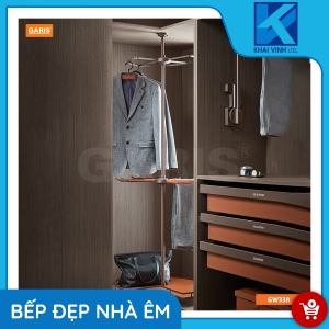 Giá Xoay, Treo Trần Góc Tủ Quần Áo 3 Tầng GW33R - GARIS