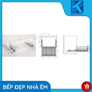 Giá Xoong Nồi Inox Mờ - Gắn Cánh Âm Tủ EP60B - EUROGOLD