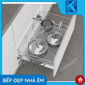 Giá Xoong Nồi Inox Nan Âm Tủ - Gắn Cánh EG6160 - EUROGOLD