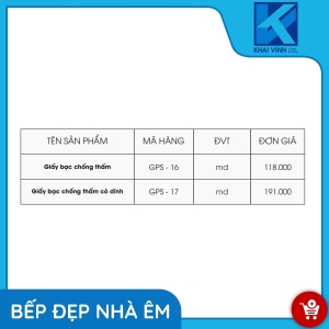 Giấy Bạc Chống Thấm GPS-16 - GROB