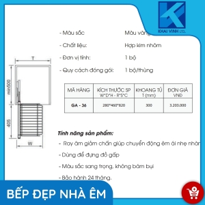 Kệ Đựng Đồ Gấp 3 Tầng Treo Hông GA-36 - GROB