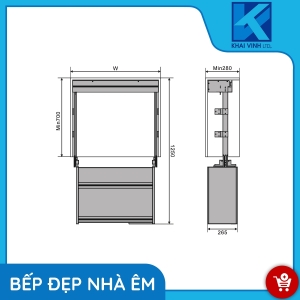 Kệ Gia Vị Điện Chuyển Động Lên Xuống Cảm Ứng Chạm GP2-70 - GROB