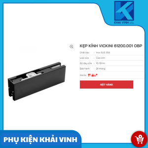 Kẹp trên VKN 61200.001OBP đen mờ