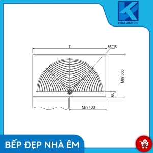 Mâm Xoay 180 Nan Tròn GR304-180A - GROB