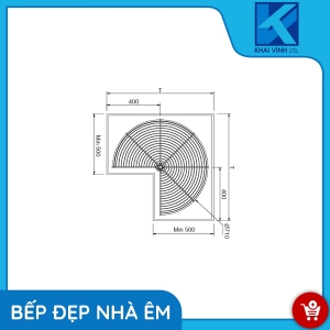 Mâm Xoay 270 Nan Dẹt GC304-270A - GROB