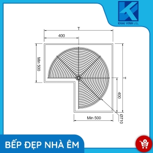 Mâm Xoay 270 Nan Tròn GR304-270A - GROB