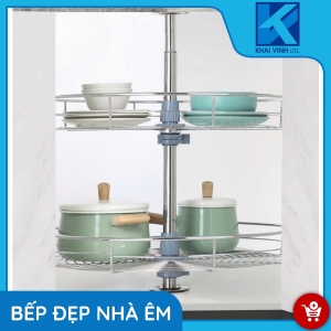 Mâm Xoay 360 Nan Tròn - Inox Mạ Crom GR-360A - GROB