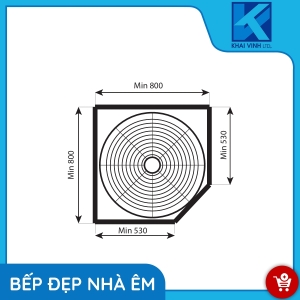 Mâm Xoay 360 Nan Tròn - Inox Mạ Crom GR-360A - GROB