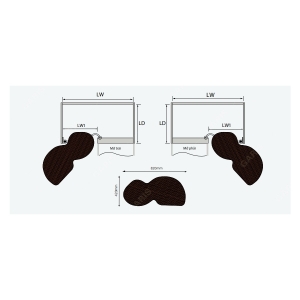 Mâm Xoay Hình Lá GS03N.90L/R - GARIS