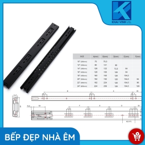 Ray Bi 3 Tầng Không Giảm Chấn Màu Đen GSC-25B - GROB