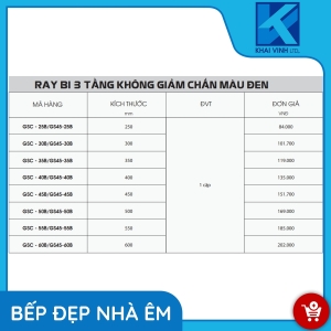 Ray Bi 3 Tầng Không Giảm Chấn Màu Đen GSC-25B - GROB