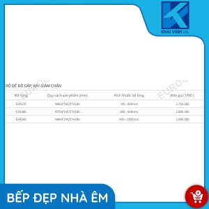 Rổ Để Đồ Gấp Ray Giảm Chấn EVA370 - EUROGOLD 