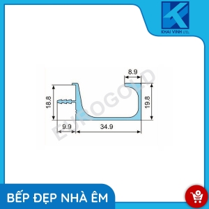 Tay Nắm Âm Rãnh Không Khóa K3 - EUROGOLD