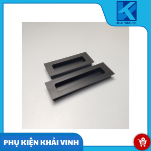 Tay nắm tủ âm nhôm đen mờ 1T4 tim 128