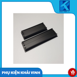 Tay nắm tủ âm nhôm đen mờ 1T4 tim 128