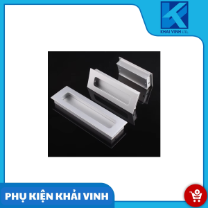 Tây nắm tủ âm nhôm mờ 1T4 tim 128