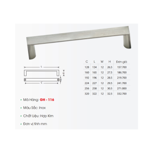 Tay Nắm Tủ GH-116 - GROB
