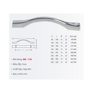 Tay Nắm Tủ GH-118 - GROB